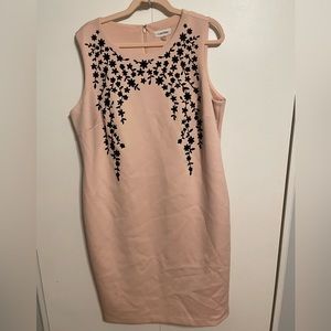 Calvin Klein light pink sheath dress
